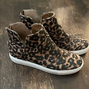 Steve Madden Leopard Print Slip-On Sneakers